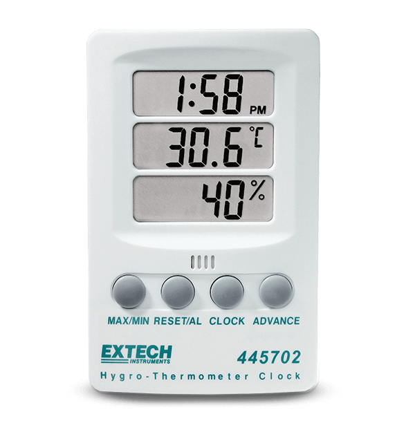 Horloge LCD / Timer / Thermomètre / Hygromètre - Etanche IP54 - Fixation  murale / Béquille / Ventouse